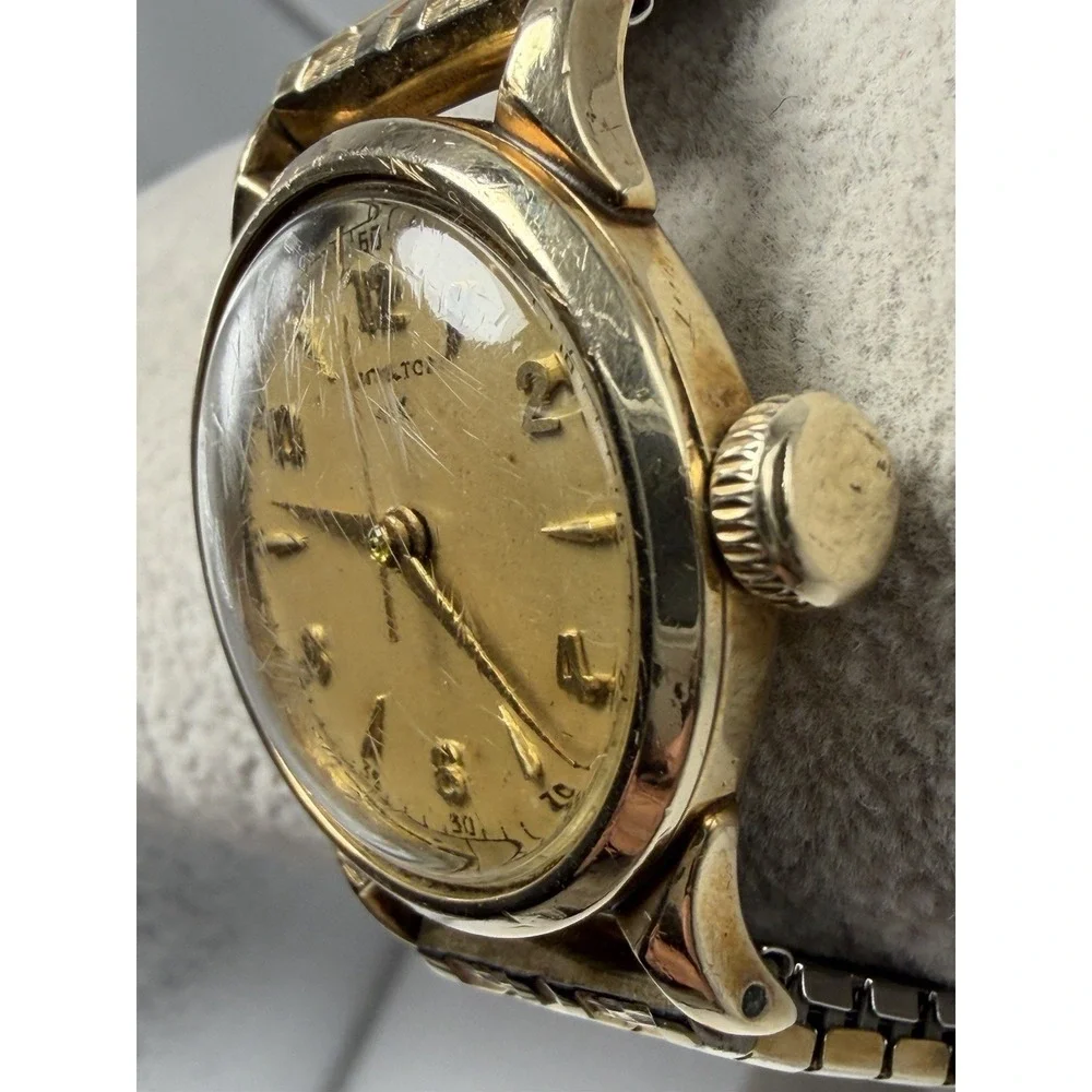 Hamilton CLD Working Mens Gold Plated Manual Wind Watch‎ 29MM 6.25